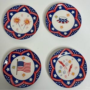 MWW 4” Mini Plate Set 4th of July Patriotic